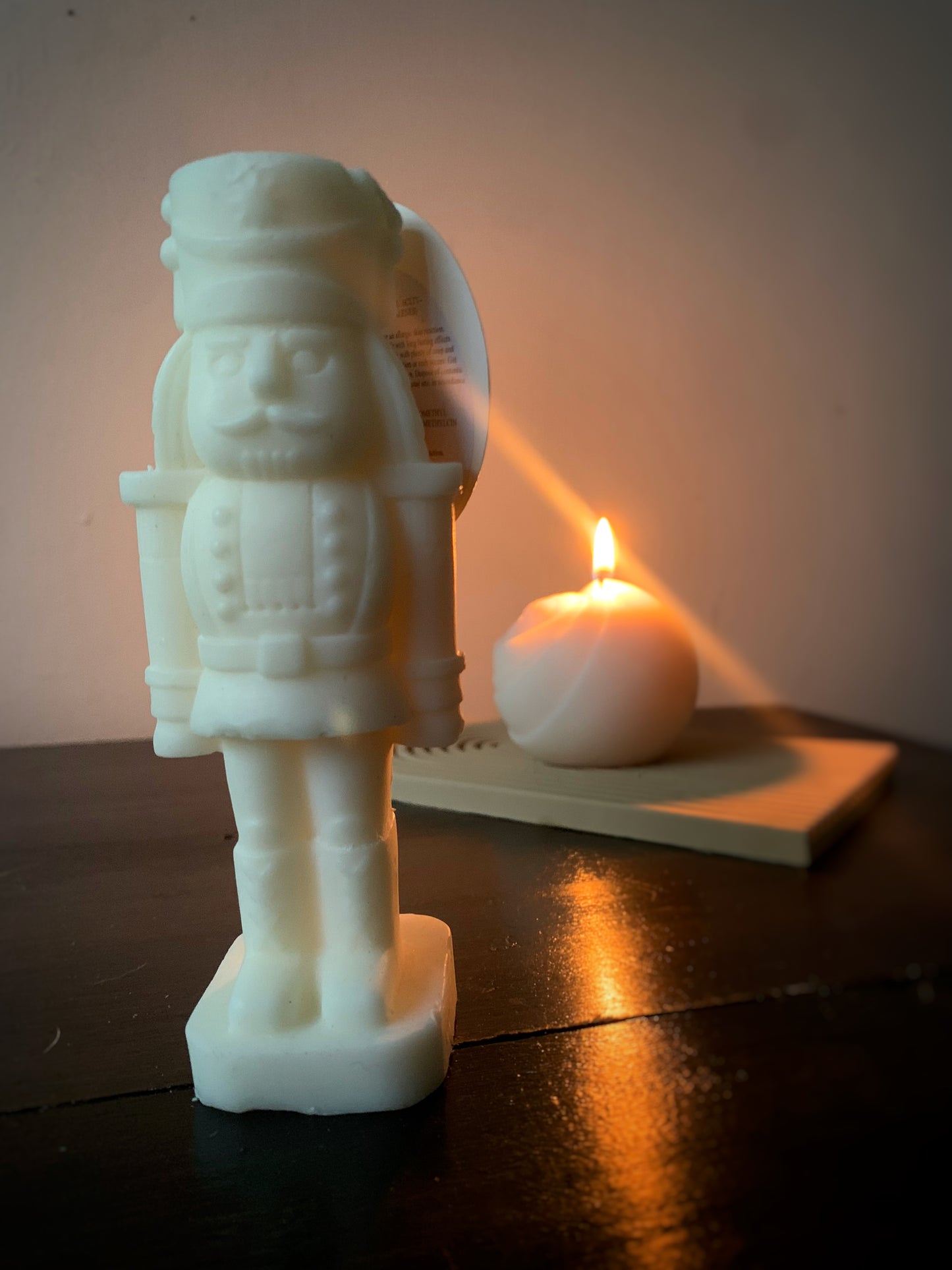 Nutcracker shaped candle