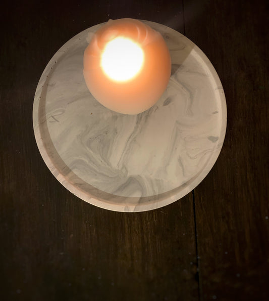 Jesmonite candle tray