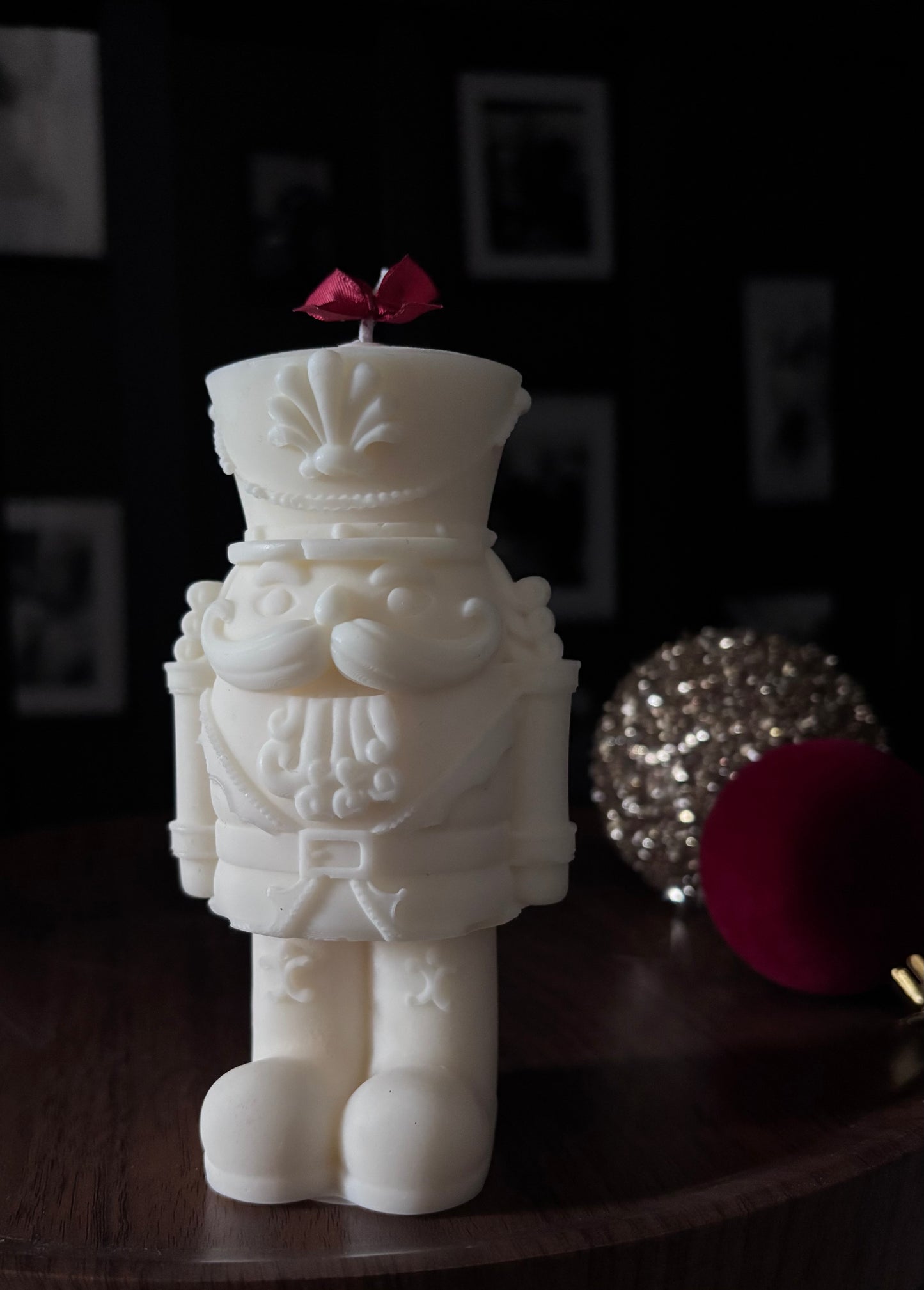 Nutcracker shaped candle