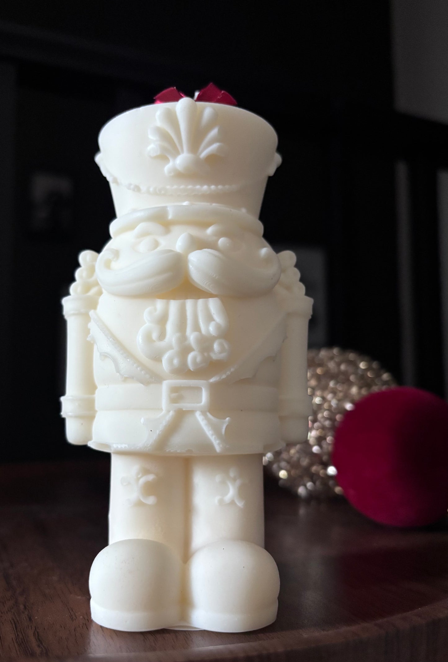 Nutcracker shaped candle
