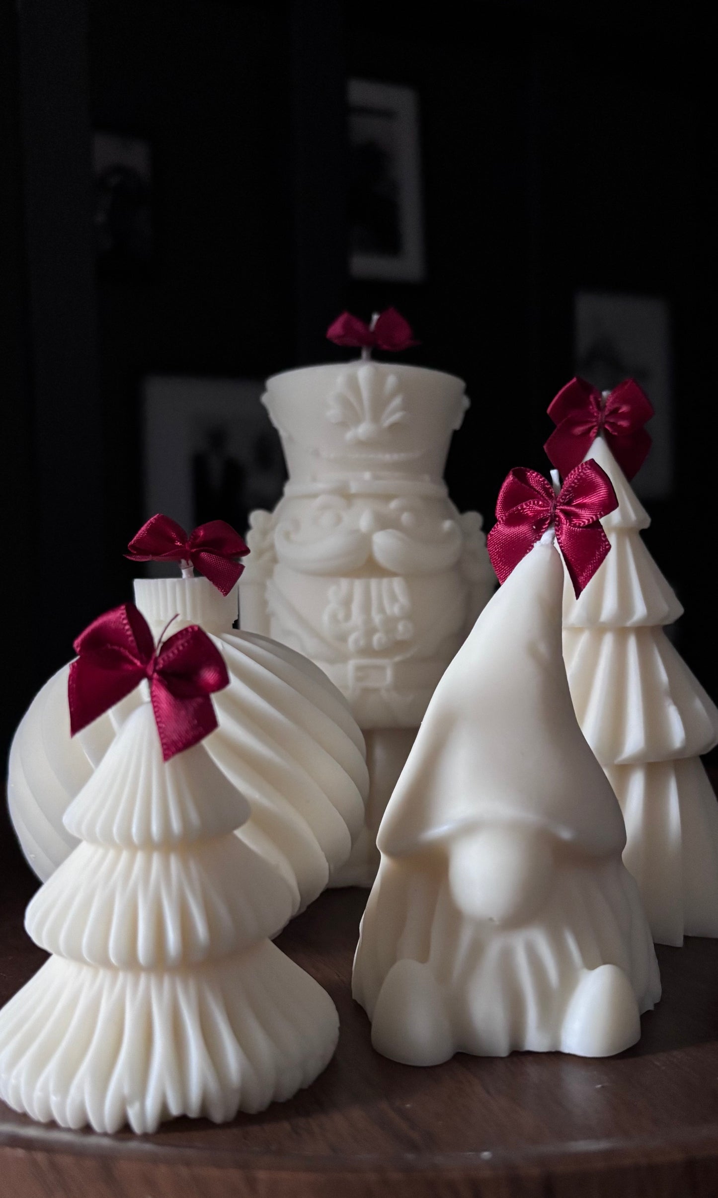 Nutcracker shaped candle
